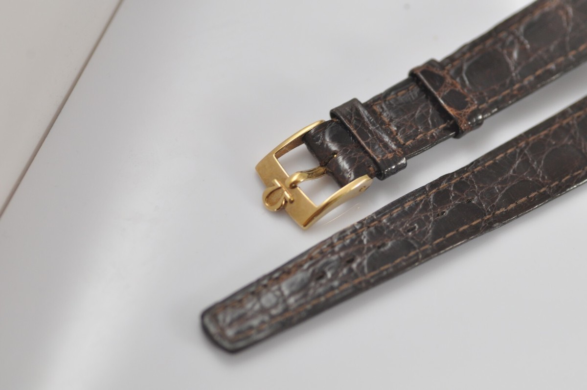 Omega leather 14mm Watch Original Band Strap Brown with