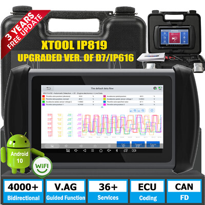 XTOOL IP819 Car OBD2 Full System Diagnostic Scanner E.CU Coding 36+ Reset CANFD