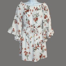 New w Tags! BLUSH Women's Sz S Off-The-Should Cinch Waist Dress