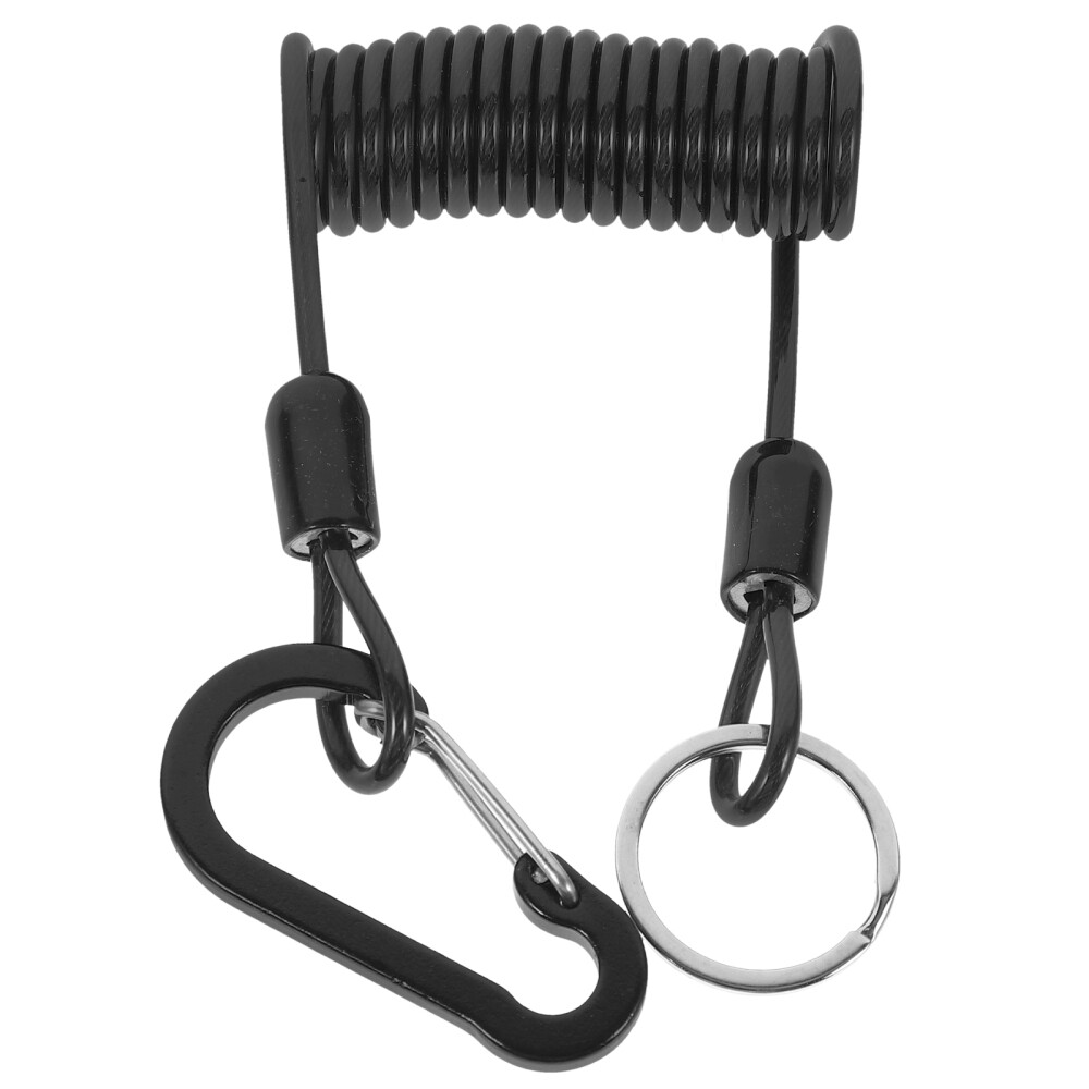 Outdoor Gear Safety Lanyard Fishing Pole Tether Spring Rope - Retractable  Stainless Steel Coiled Cable With Buckle (150/200/300 Cm) Fishing Rod Tether