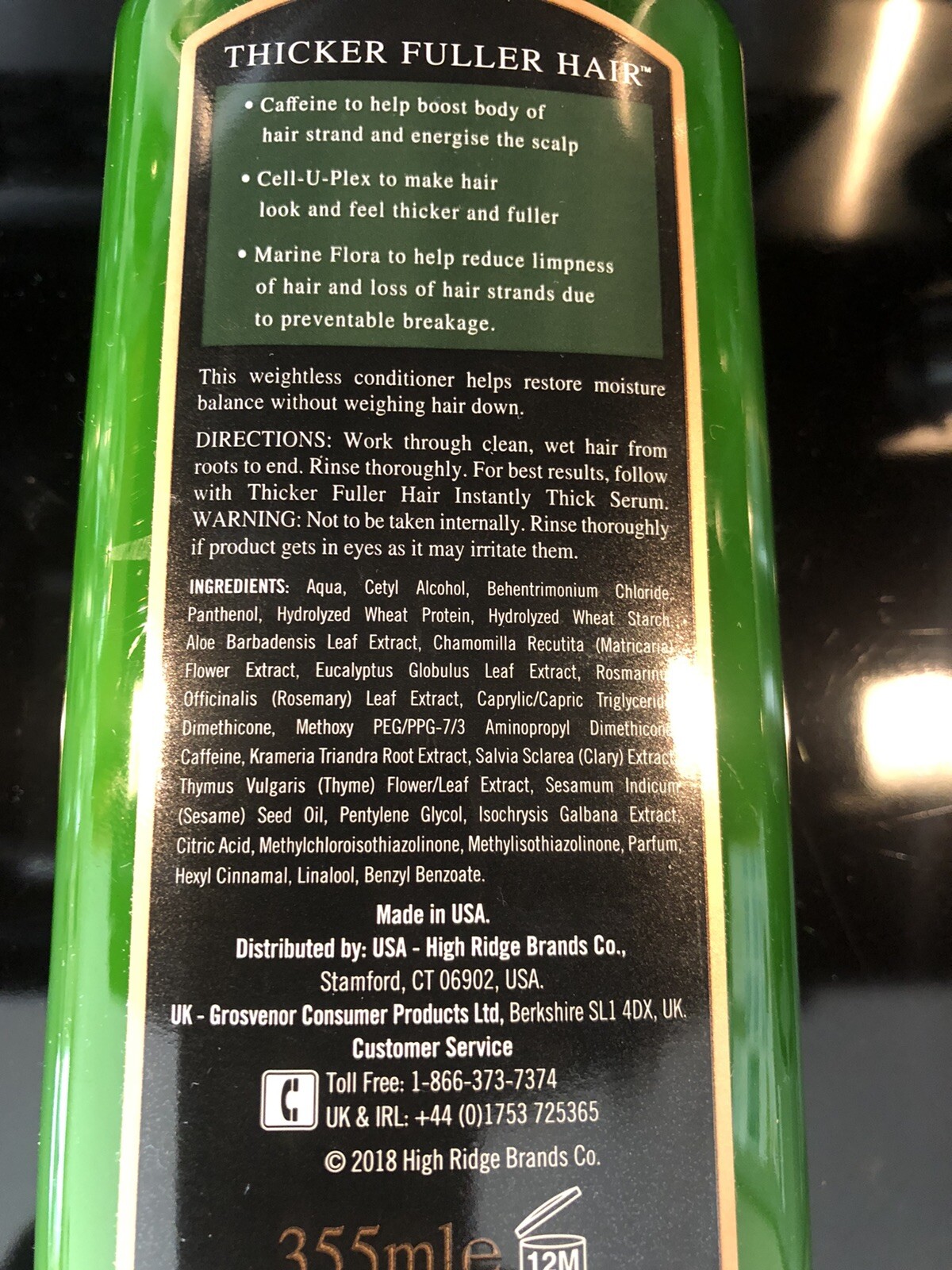 Thicker Fuller Hair Cell U Plex Plant Extracts Weightless Conditioner