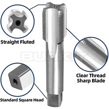 1 3/4"-8 UN Thread Tap Right Hand, HSS 1-3/4 x 8 UN Straight Fluted Tap