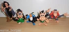 RARE Complete Set PVC FIGURE HUGO TROLL MAIA BORGES (M+B) PORTUGAL 1999 - doll