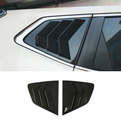 Fit For Nissan Rogue 2014-20 Carbon Fiber Side Window Louver Shutter Cover Trim