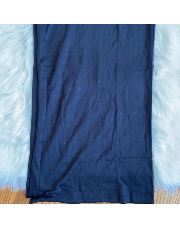 NWOT American Apparel Pull-on Wide Leg Crop Culotte Pants in Navy Blue Size L - Image 3 of 4