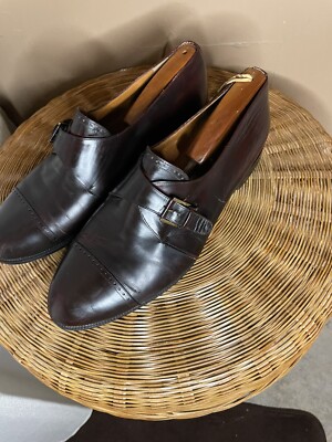Salvatore Ferragamo * Brown Leather Monk Strap Men Shoes Sz 11D​​​​​​​​​​​​ Salvatore Ferragamo * Brown Leather Monk Strap Men Shoes Sz  main image 3