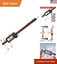 Stainless Steel Digital Caliper with Extra-Large LCD  RS232 Support - 150mm