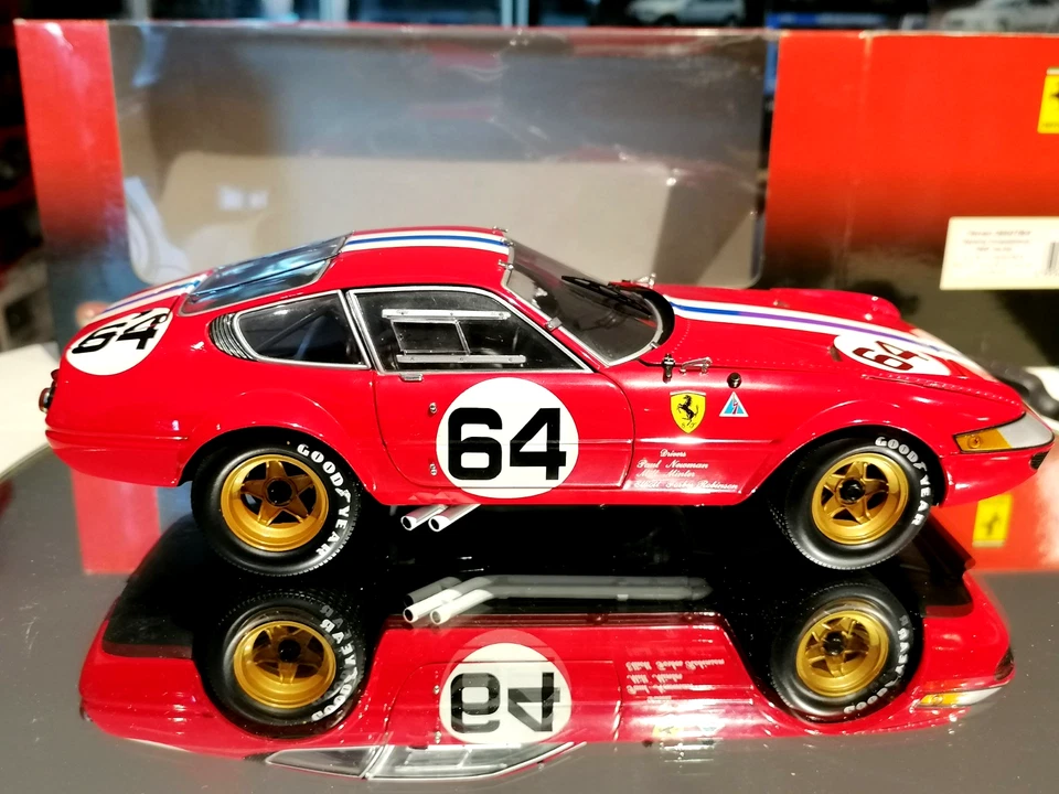 Kyosho 1/18 Ferrari 365 GTB/4 Daytona Competizione Driver Paul Newman with Box - Immagine 3 di 4