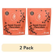Bake Believe Keto-Friendly Semi-Sweet Baking Chips 9 oz 2 Pack