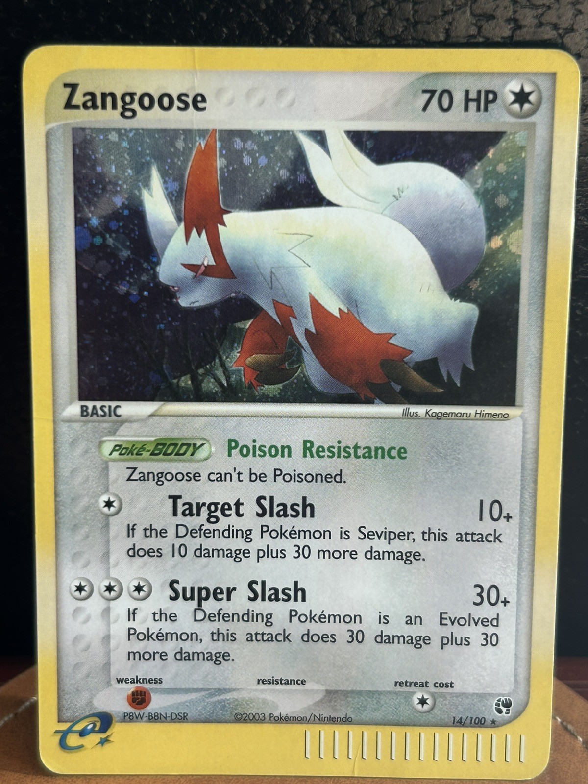 Zangoose 14/100 Holo Rare  EX Sandstorm - Pokemon TCG MP