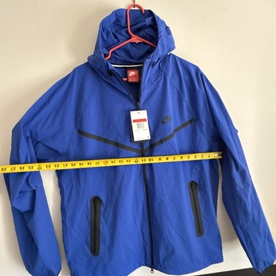 New Nike Tech Fleece Woven Windrunner Hoodie Jacket Game Royal HM7151-480 Large