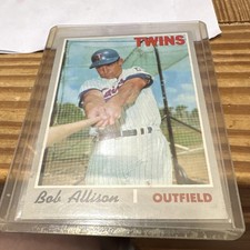 TOPPS 1970 TOPPS BOB ALLISON MINNESOTA TWINS ROOKIE #635 BASEBALL CARD. rookie card picture