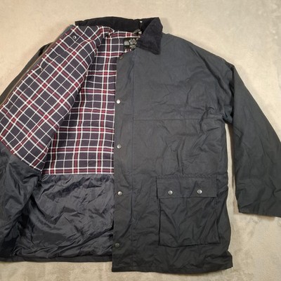 Jackdaw Wachsjacke Herren XL Navy Country Waxed Cotton Field Coat British