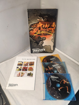 Insanity: Ultimate Cardio Workout (13 Disc) Set With Elite Nutrition Book