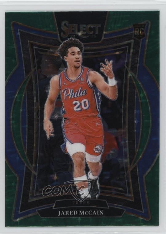 2024 Panini Select Concourse Green Stars Prizm Jared McCain #82 Rookie RC 04mf