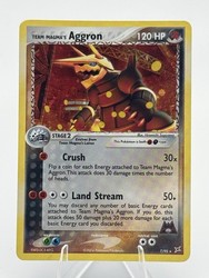 Team Magma's Aggron 7/95 EX Team Magma vs Team Aqua Holo Rare