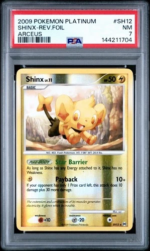 Pokemon Shinx SH12 Arceus Shiny Reverse Holo PSA 7