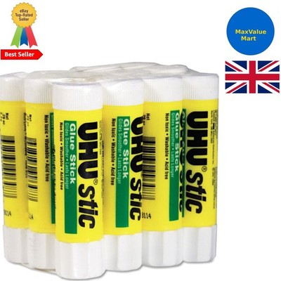 Stic Permanent Clear Klebestift, 12er Pack - Perfekt für Kunst- & Schulprojekte