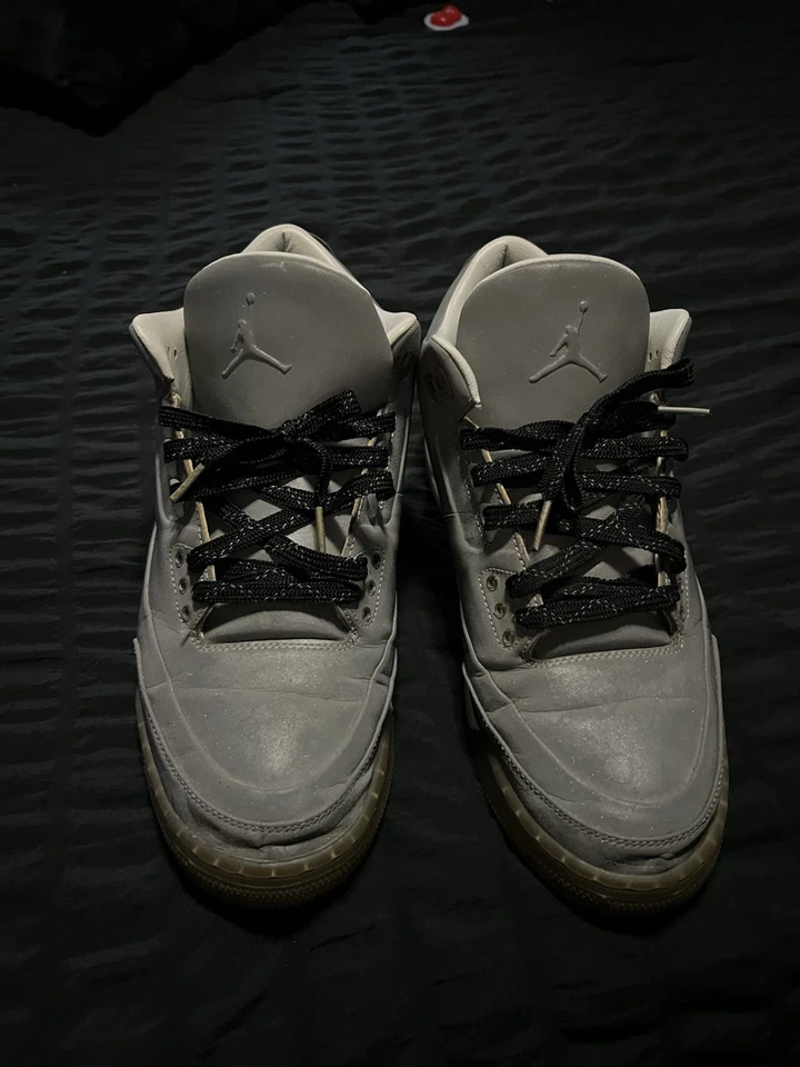 Air Jordan 3 5Lab3 Reflective Silver 11.5 3M - Image 2 of 4