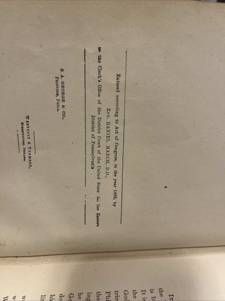 Our Father's House or The Unwritten Word 1869 Rev. Daniel March Tooled ...