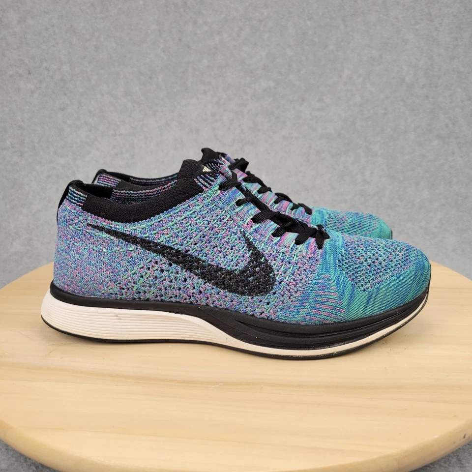 Nike Flyknit Racer Shoes Womens 7 Game Royal Pink Flash 526628-400 2014 - Image 4 of 4