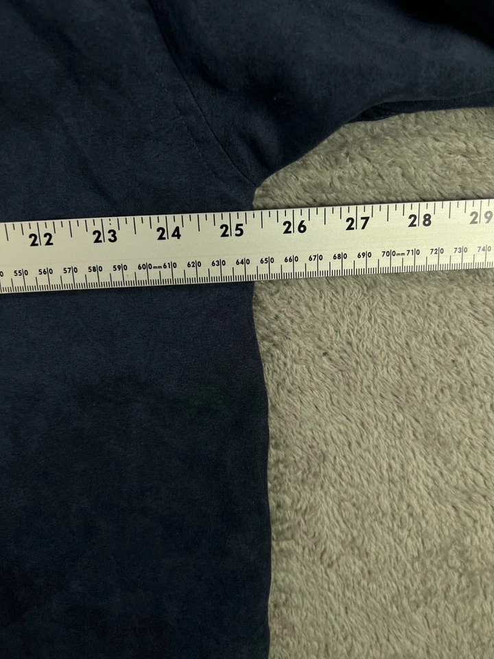 CONSENSUS Sportswear Mens XL Navy Faux Suede Blue Shirts Button Up Long Sleeve - Image 4 of 4