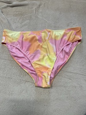Wild Fable Women s Low Rise Cheeky Bikini Bottoms 3X NWT Orange Pink Tie Dye
