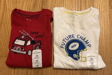 NWT Jumping Beans Baby Boys 2 Piece Bodysuits  - Size 12 Months 