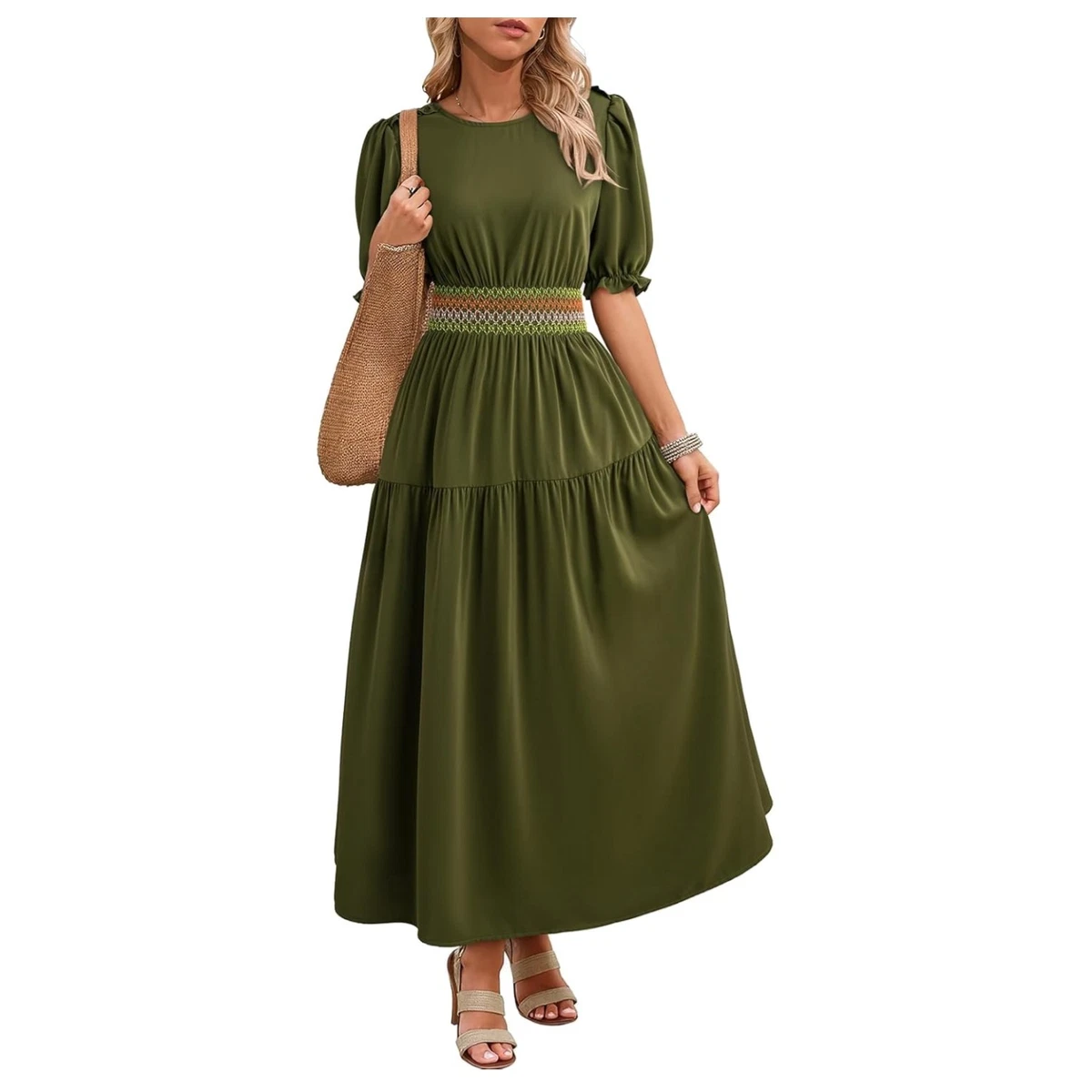 chinese dress ladies Eterne - Long Sleeve Crewneck Maxi Dress