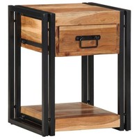 Nachttische 2Er Set 40X35X50 Cm Aus Massivem Akazienholz