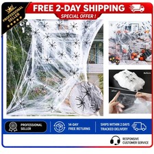 Halloween Spider Web Decorations 1000 Sqft with 100 Fake Spiders Indoor Outdoor