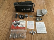 Vintage Polaroid Land Camera Model 110A w/ Booklet, Flash, Accs. Very Nice Cond.