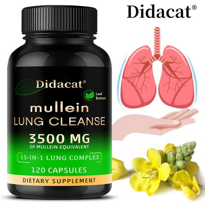 #ad #ad mullein LUNG CLEANSE 3500MG OFMULLEINEQUIVALENT is IN 1 LUNG COMPLEX 120pcs $12.99