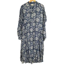 Mille Resort & Travel Blue Long XL 100% Cotton Maxi Dress Cover Up