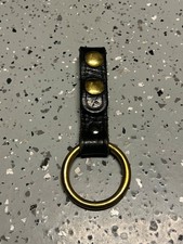 Aker Model 550 Basketweave Leather Baton Ring Strap w/ Brass Snaps