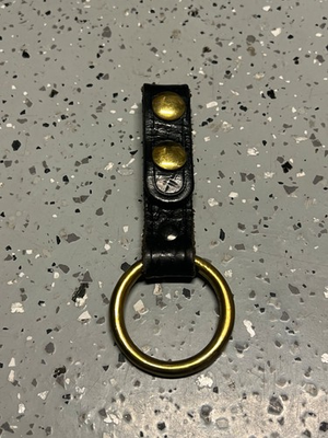 #ad Aker Model 550 Basketweave Leather Baton Ring Strap w Brass Snaps $14.99