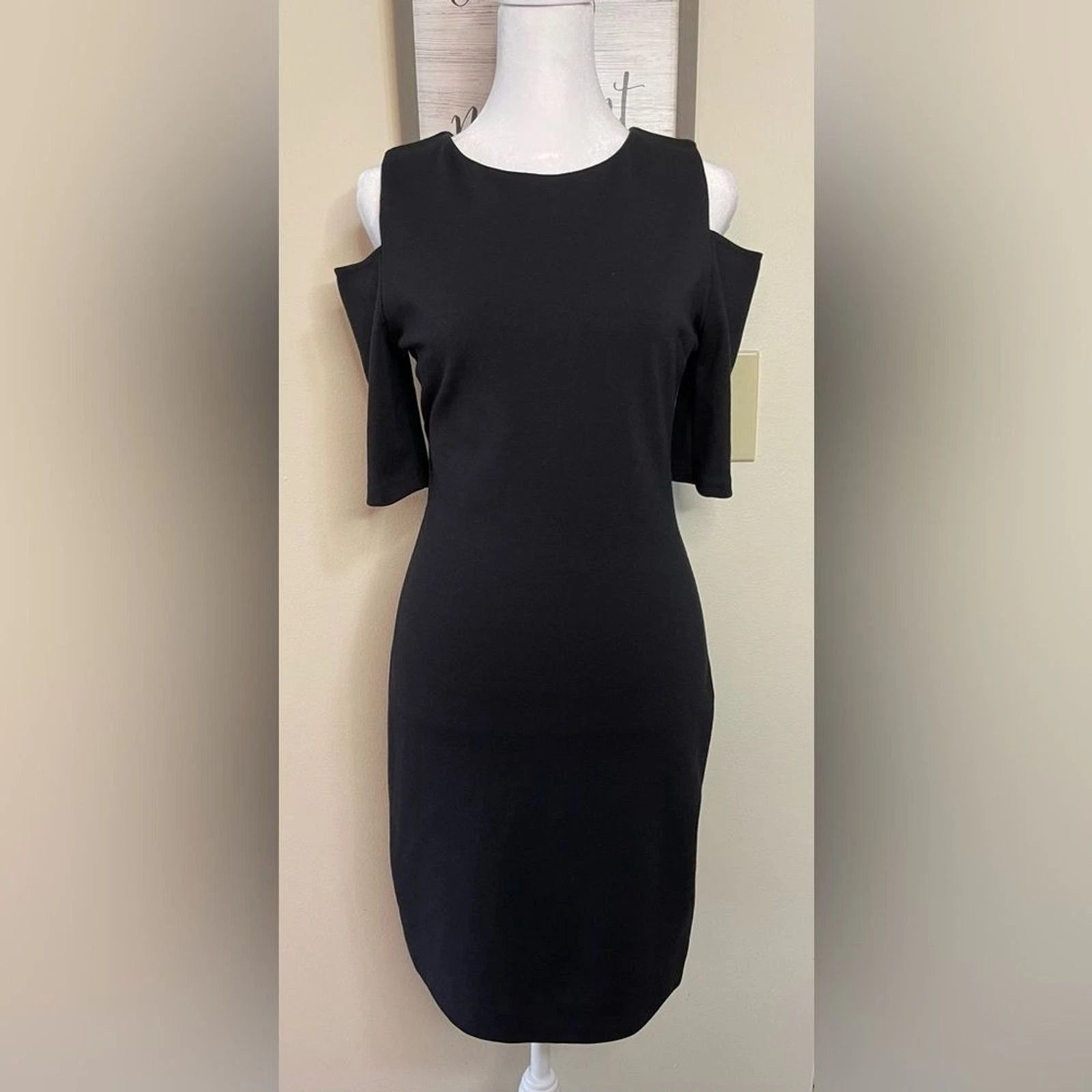 Abito Michael Kors classico nero spalle fredde taglia XS.