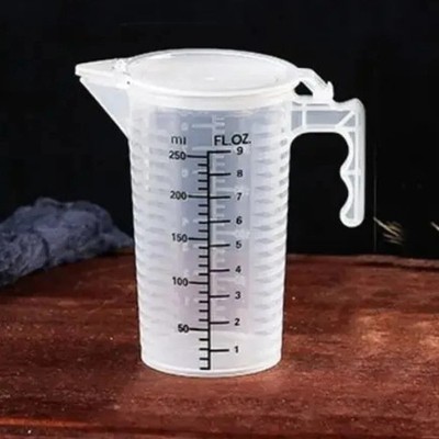 250 ml Klein Messbecher Kunststoff Transparent Kanne Becher Küche Backen Werkzeug