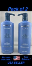 Harrys Cleansing Body Wash W/ Pump ~ STONE ~ 24 FL OZ ~ NEW ~  ( 2 pc )