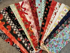 Fruit cherry strawberry 100% cotton fabric 20 strips jelly roll 2.5" x 42-44"w