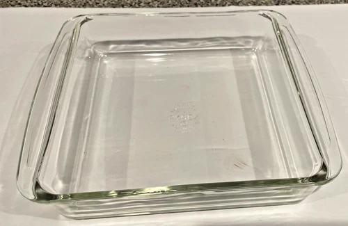 Vintage Pyrex 222-R Clear Square Baking Dish 2 Quart 8 x 8 x 2