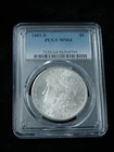 1881-S $1 Morgan Silver Dollar - PCGS MS64 w/ Reverse Toning