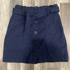 Women s Abercrombie And Fitch Navy Button Down Mini Skirt Size XS
