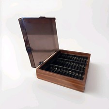 Vintage Kenmark Co. 36 Cassette Tape Storage Case Holder w/Hinged Lid