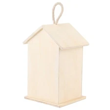 Hanging Wooden Bird Nests House Breeding Resting Box Supplies Outdoors Gard
