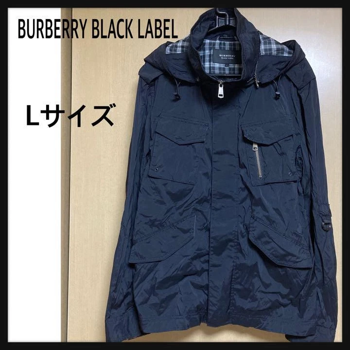 BURBERRY BLACK LABEL giacca con cappuccio e zip uomo #ED ZHA