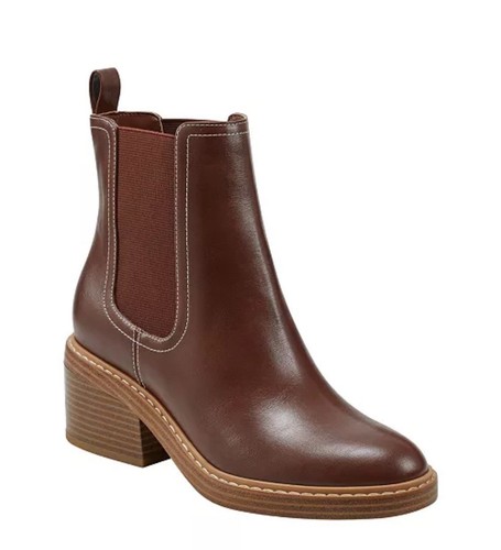 Marc Fisher Women’s Modesty 2 Block Heel Dress Booties Brown Size 7 M VG - 第 1/11 張圖片