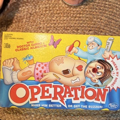 Hasbro Gaming Operation Game B2176 Electronic Buzzer Tweezers Ages 6+