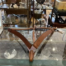 NEW Tough One Medium Oiled Leather Breast Collar Adjustable: 1-1/2" to 1-1/4