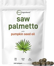 Micro Ingredients Saw Palmetto w/ Pumpkin Seed Oil - Cold Pressed - 240 Softgels